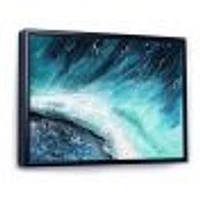 Navy Blue Ocean Waves with White Seafoam I Canvas Wall Art Print