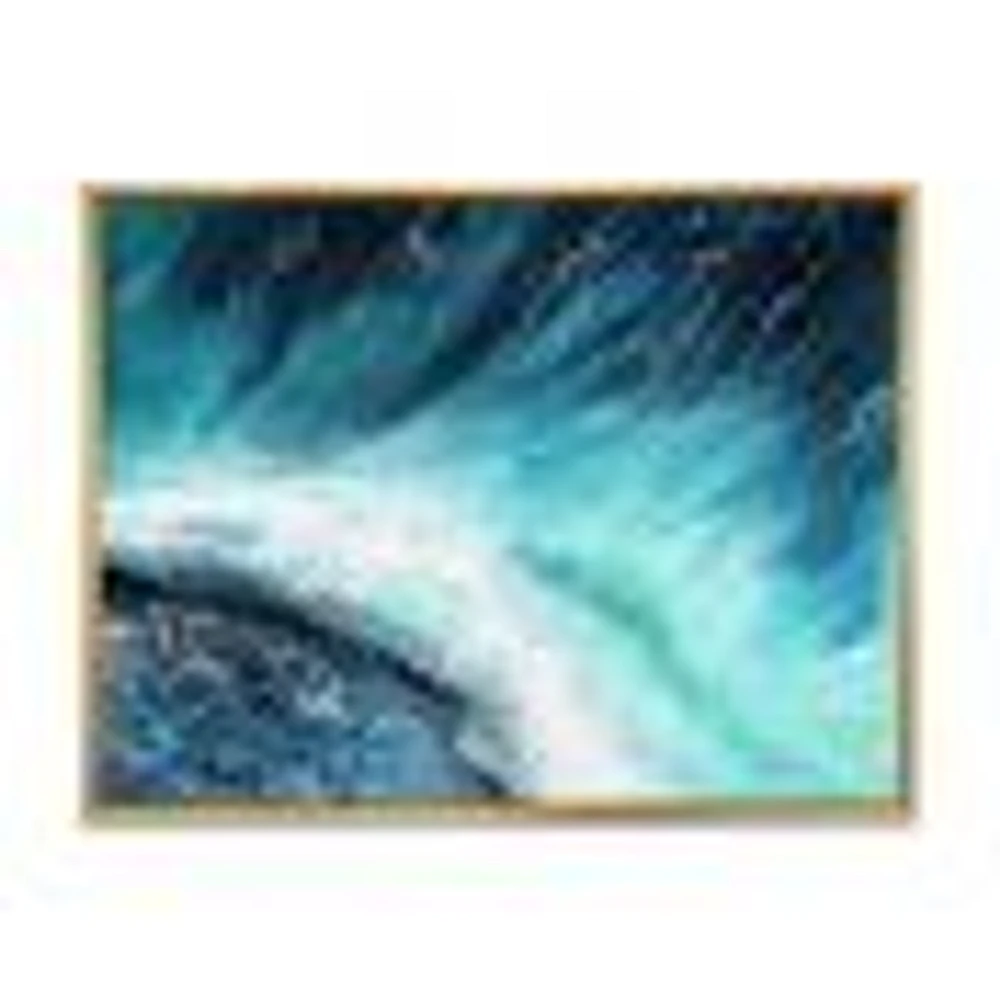 Navy Blue Ocean Waves with White Seafoam I Canvas Wall Art Print
