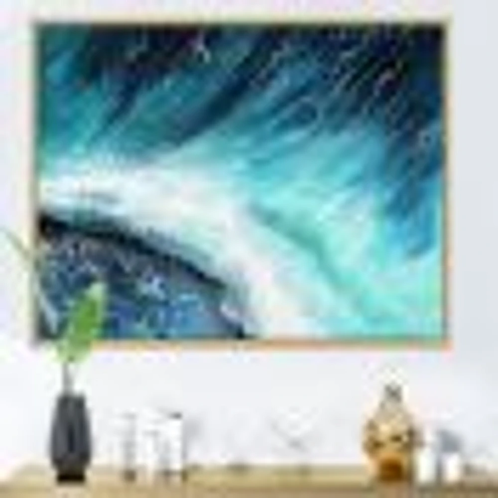 Navy Blue Ocean Waves with White Seafoam I Canvas Wall Art Print
