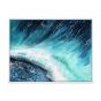 Navy Blue Ocean Waves with White Seafoam I Canvas Wall Art Print