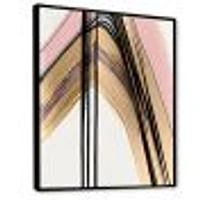 Minimalism Pink And Gold Cubic Fusion V Wall Art