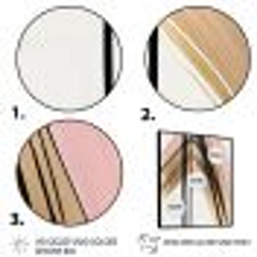 Minimalism Pink And Gold Cubic Fusion V Wall Art