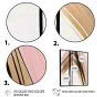 Minimalism Pink And Gold Cubic Fusion V Wall Art