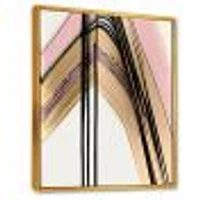 Minimalism Pink And Gold Cubic Fusion V Wall Art