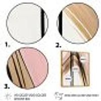 Minimalism Pink And Gold Cubic Fusion V Wall Art