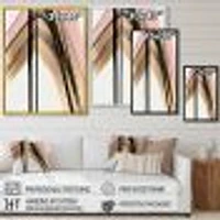 Minimalism Pink And Gold Cubic Fusion V Wall Art