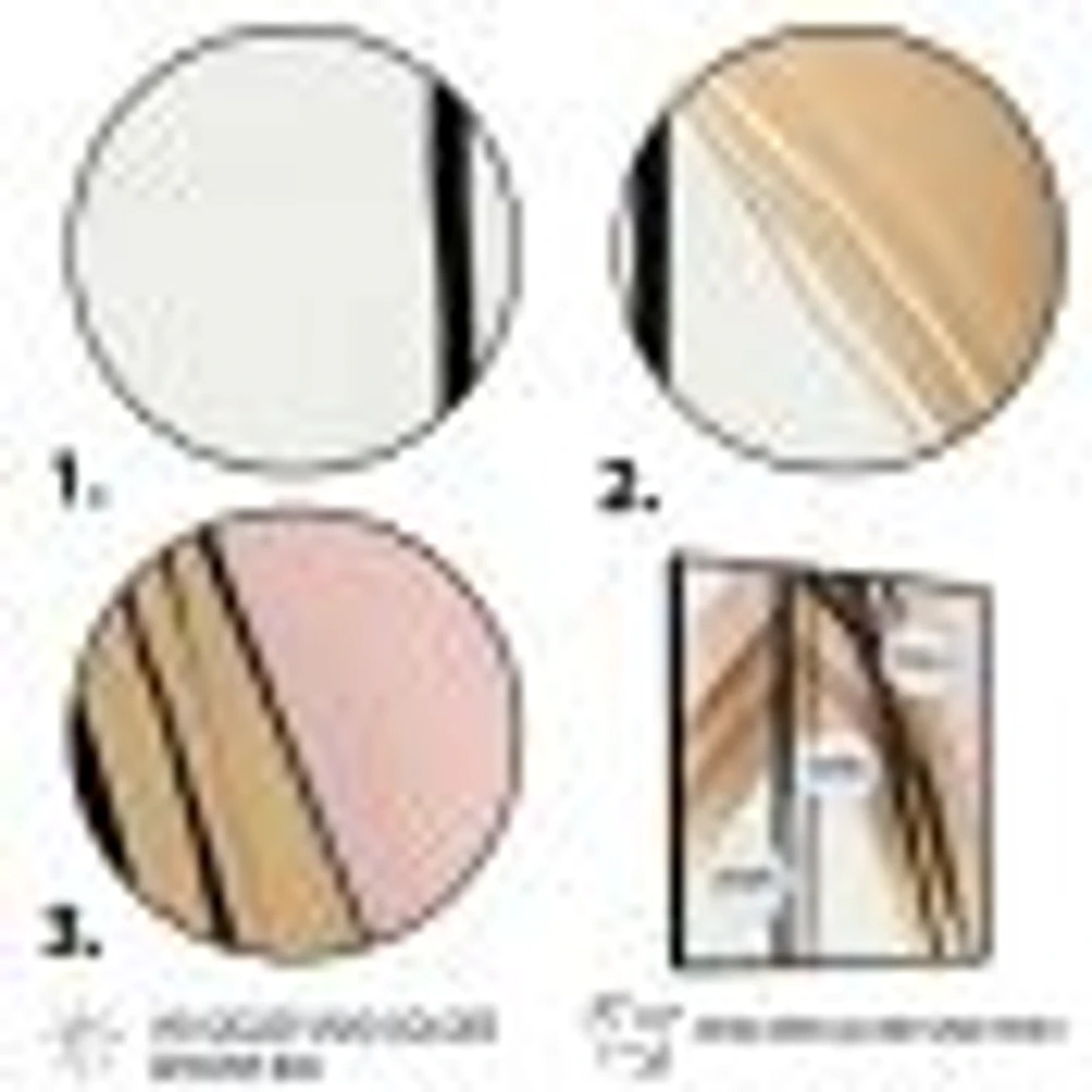 Minimalism Pink And Gold Cubic Fusion IX Wall Art
