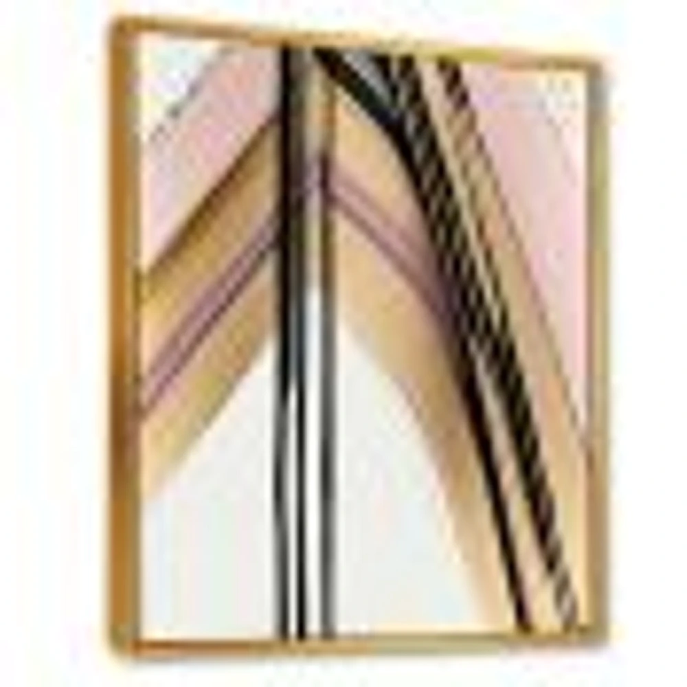 Minimalism Pink And Gold Cubic Fusion IX Wall Art