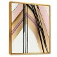 Minimalism Pink And Gold Cubic Fusion IX Wall Art