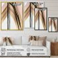 Minimalism Pink And Gold Cubic Fusion IX Wall Art
