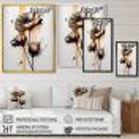 Orange Daisy Flower On Abstract Fusion I Wall Art