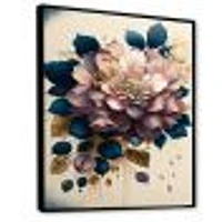 Deep Pink Dahlia Floral Design I Wall Art