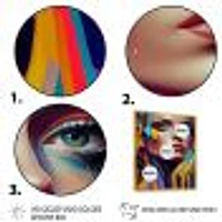 Vibrant Creative Woman Portrait VI Wall Art