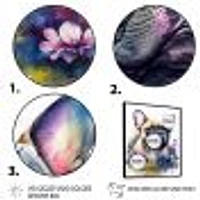 Cute Frenchie Floral Art I Wall