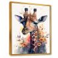Cute Giraffe Floral Art I Wall