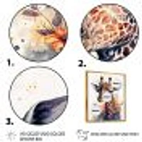Cute Giraffe Floral Art I Wall