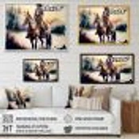 Western Cowboy Riding A Horse Wall Art