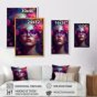 Woman With Blue Hair Wall Art