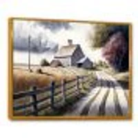 Calm Red Barn Spring VII Wall Art