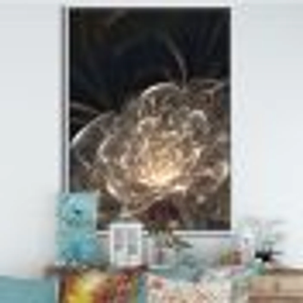 Fractal Flower with Golden Rays  Canvas Art Print