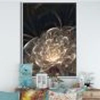 Fractal Flower with Golden Rays  Canvas Art Print