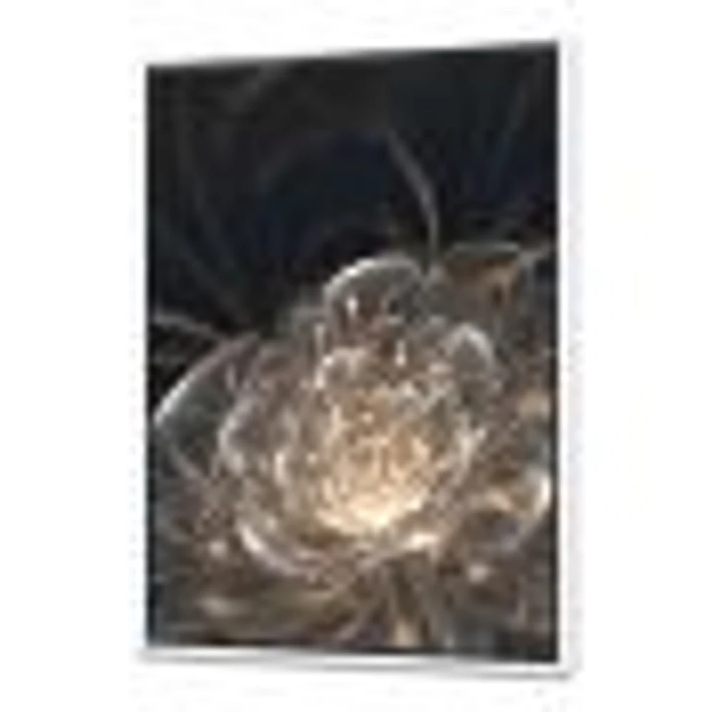 Fractal Flower with Golden Rays  Canvas Art Print