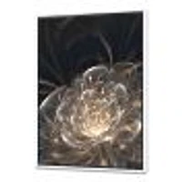 Fractal Flower with Golden Rays  Canvas Art Print