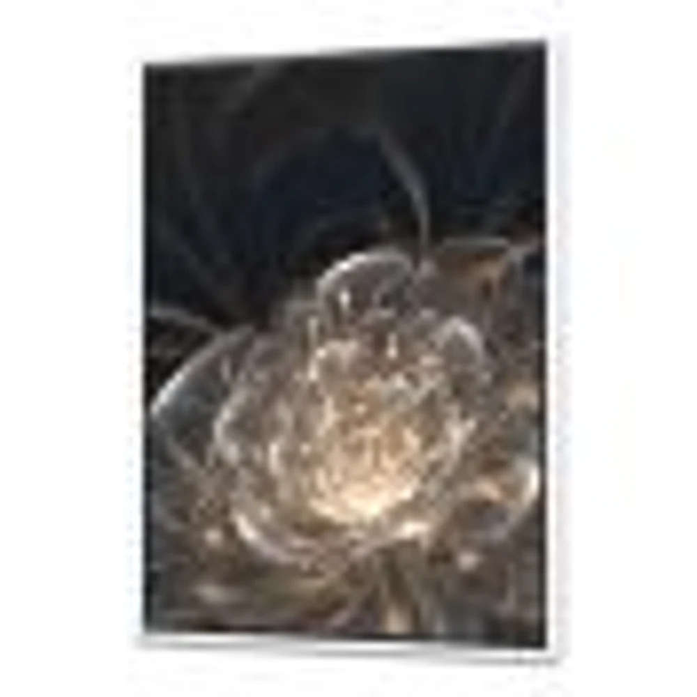 Fractal Flower with Golden Rays  Canvas Art Print