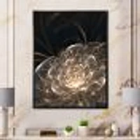 Fractal Flower with Golden Rays  Canvas Art Print