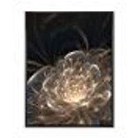 Fractal Flower with Golden Rays  Canvas Art Print