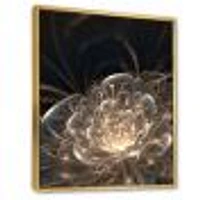 Fractal Flower with Golden Rays  Canvas Art Print