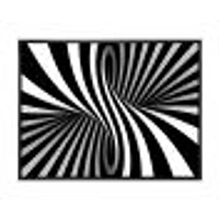 Black and White Spiral Digital Canvas Art Print