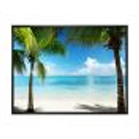 Palm Trees and Sea  Canvas Wall Art