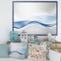 3D Wave of Water Splash  Digital Art Canvas Print