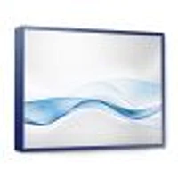 3D Wave of Water Splash  Digital Art Canvas Print