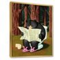 Bear the Woods  Digital Art Canvas Print