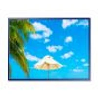 Turquoise Beach with Chairs  Canvas Print