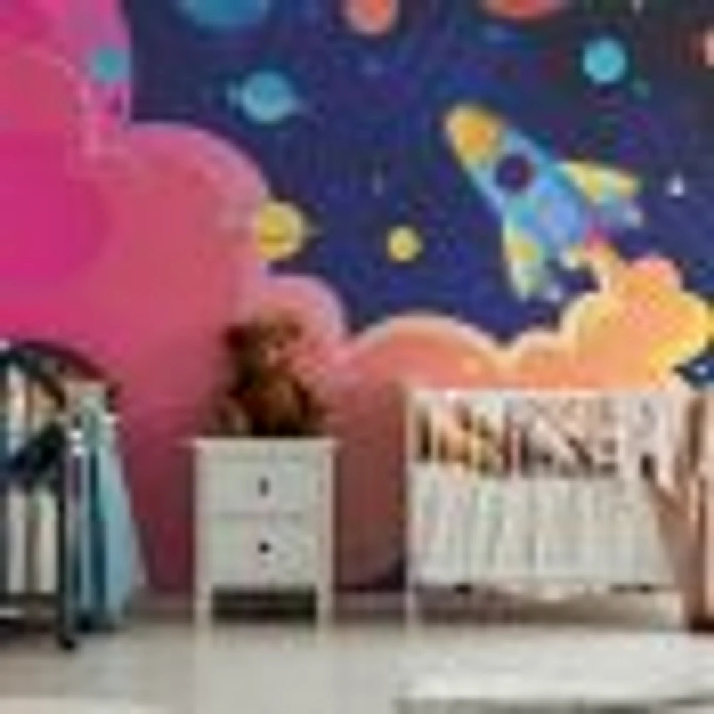 Kids Spaceship Wallpaper Mural