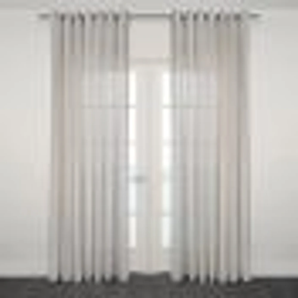 Prada Semi Sheer Jacquard Grommet Curtain
