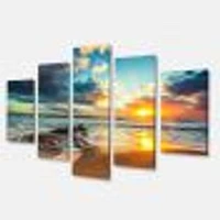 Beautiful Cloudscape over the Sea Canvas Art Print - 4-5 Panels