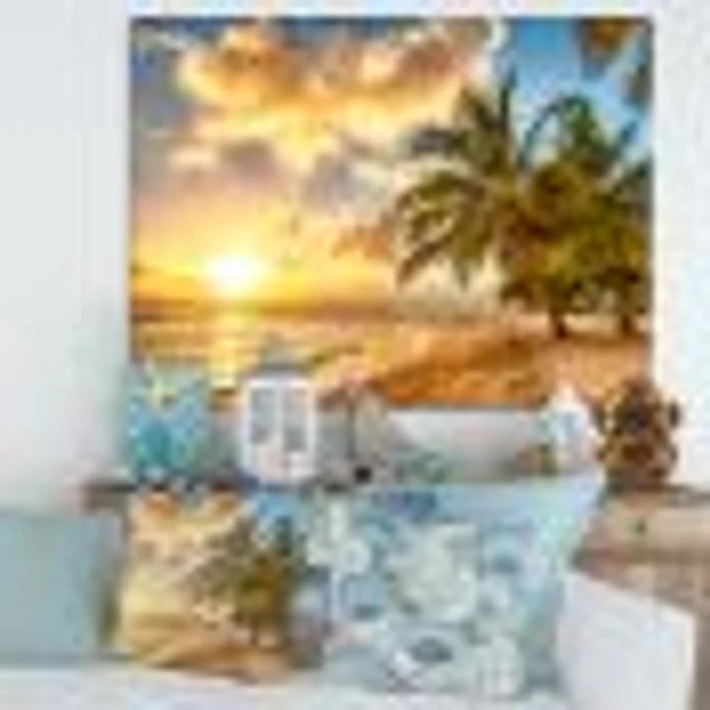 Gorgeous Beach of Island Barbados  Canvas Wall Art Print