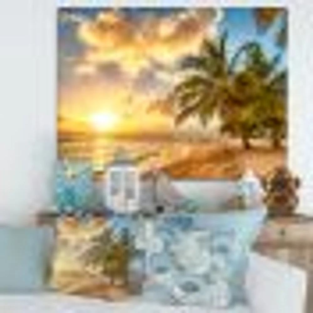 Gorgeous Beach of Island Barbados  Canvas Wall Art Print