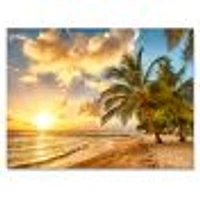 Gorgeous Beach of Island Barbados  Canvas Wall Art Print