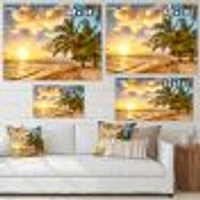 Gorgeous Beach of Island Barbados  Canvas Wall Art Print