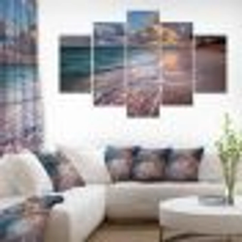 Palm Trees on Clear Sandy - 4 Art Print Canvas