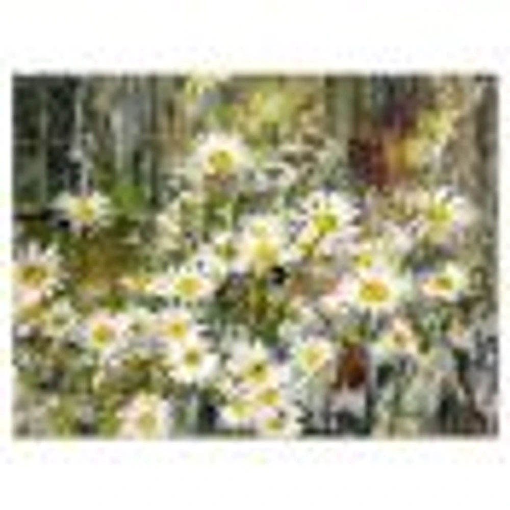 Daisies Flowers Under the Window  Wall Art