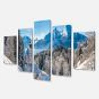 Winter the Bavarian Alps Canvas Wall Art - Panels
