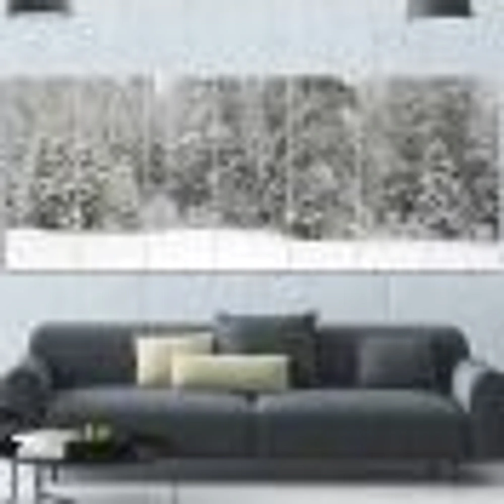 Foggy Winter Forest Panorama  Wall Art