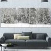 Foggy Winter Forest Panorama  Wall Art