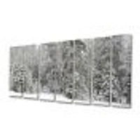 Foggy Winter Forest Panorama  Wall Art